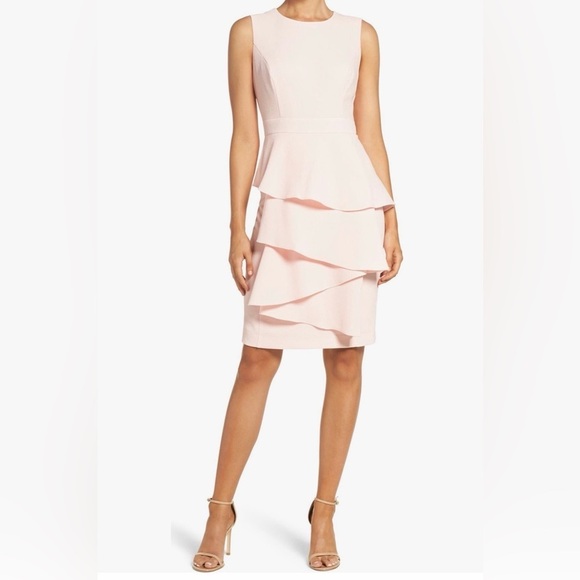 Eliza J Dresses & Skirts - Eliza J Blush Layered Midi Dress size 6